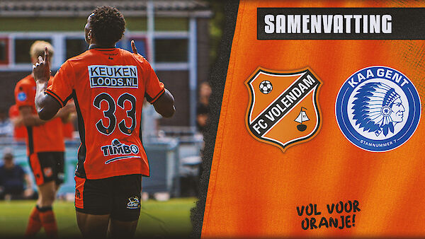 Samenvatting FC Volendam - KAA Gent: 1 - 2
