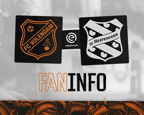 Faninformatie: Weekendafsluiter tegen sc Heerenveen
