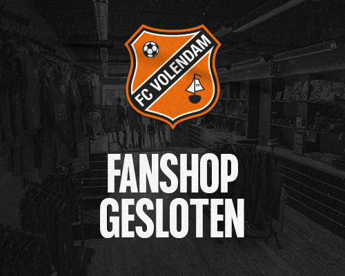 Fanshop deze week gesloten